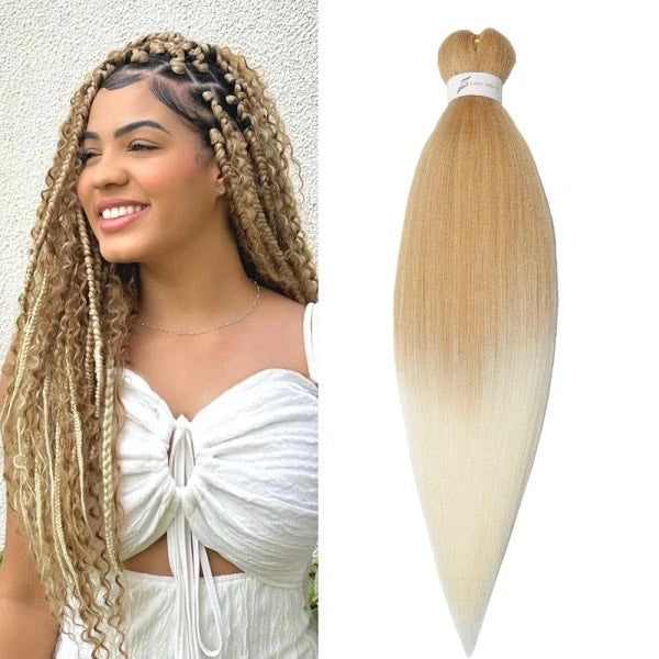 Synthetic Hair 26 Inch Blonde Kanekalon Pre-stretched Braiding Hair Extension