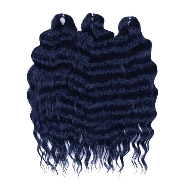 Synthetic Crochet Hair Black Water Wave Braiding Hair Extension